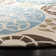 Eaton Wyndham Hand Tufted Wool/Viscose Damask Rug in Beige/Blue