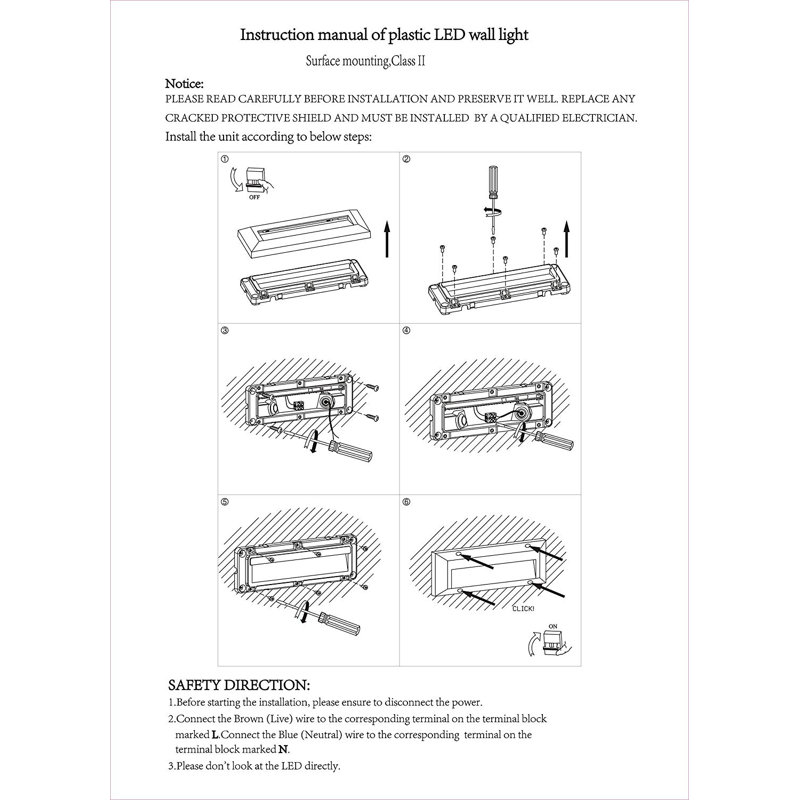 Black Cast Aluminum LED Step Light with PVC Ground Spike