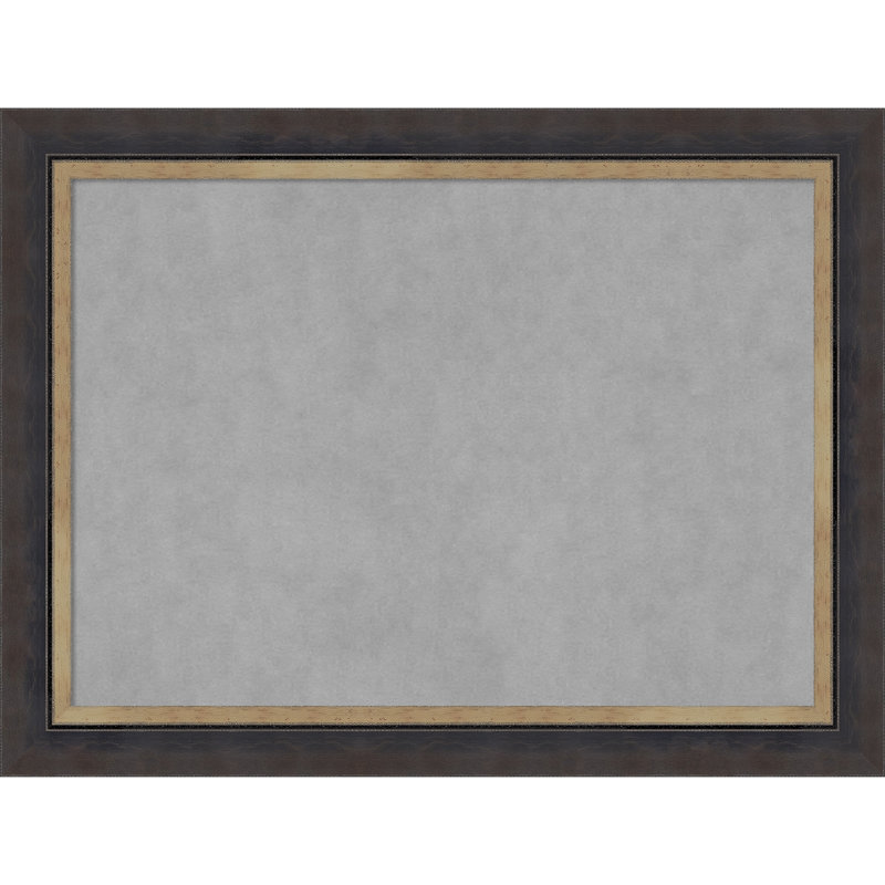 Tableau magnétique encadré brun clair martelé martelé, H 25 po x l 33 po
