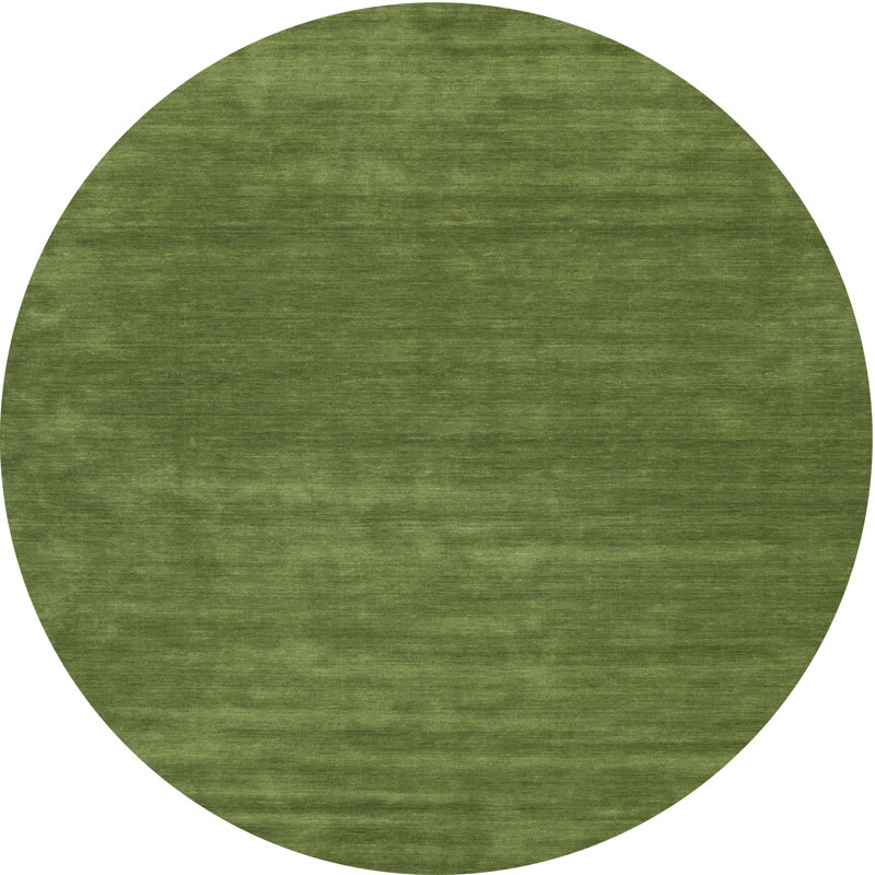 Tapis de zone vert contemporaine, Rond 4 pi