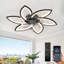 Ventilateur de plafond avec lumières, ventilateur de plafond à profil bas avec lumières, ventilateur de plafond à intensité variable moderne-93885084