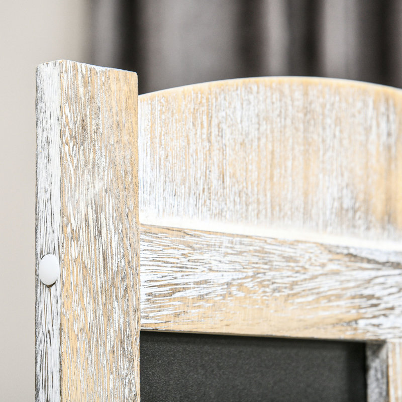 Cloison haute de style, écran d'intimité à 4 panneaux de 5,6 pi avec tableaux noirs, cloison de séparation en bois portable pour les bureaux à domicile,