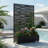 6 ft. H x 4 ft. W Metal Planter Box privacy screen Garden Bed with Trellis and Wheels - Black