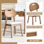 Ensemble de 2 chaises de salle à manger en bois massif de style Mid-Century moderne, finition noyer avec siège rembourré personnalisable-1316137591-1316137594