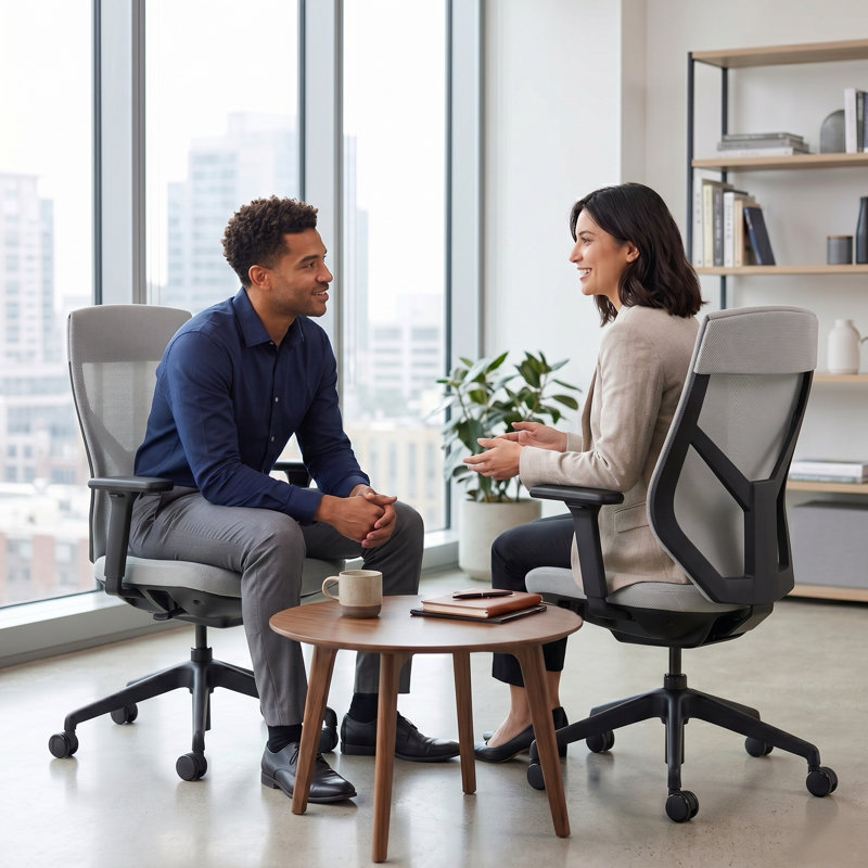  Ergonomic Office Chair with 3D Armrest, Breathable Mesh Computer Chair with Adjustable Backrest, Desk Chair with Thickened Cushion for Home Office & Commercial Use