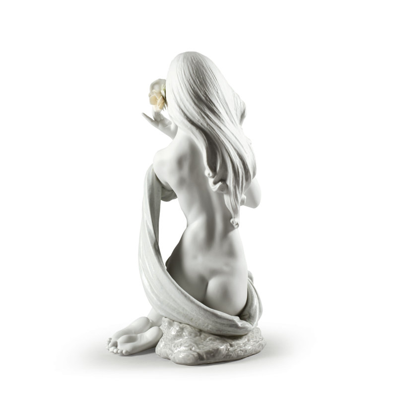 Subtle Moonlight Woman Figurine, Matte White