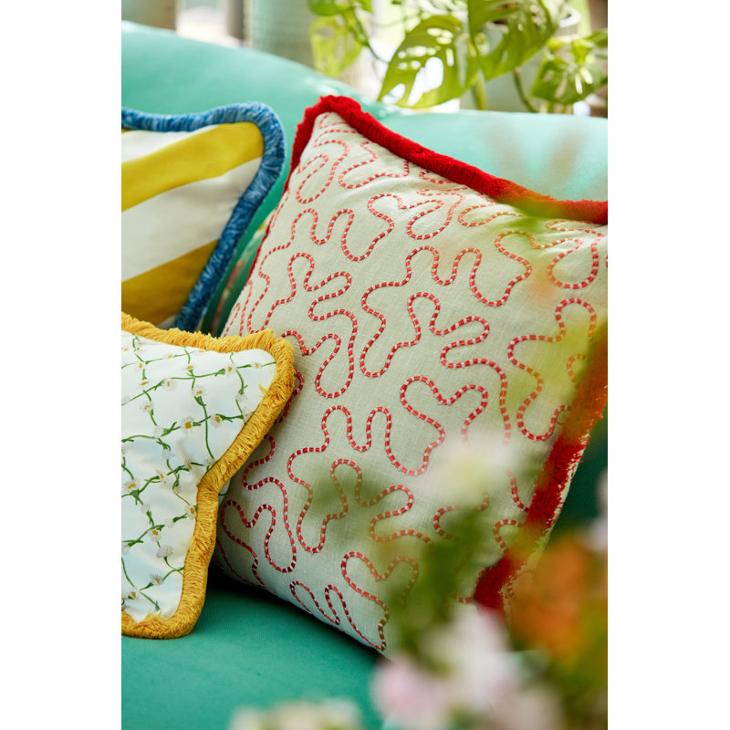 Wiggle Fabric, Linen/Carnelian