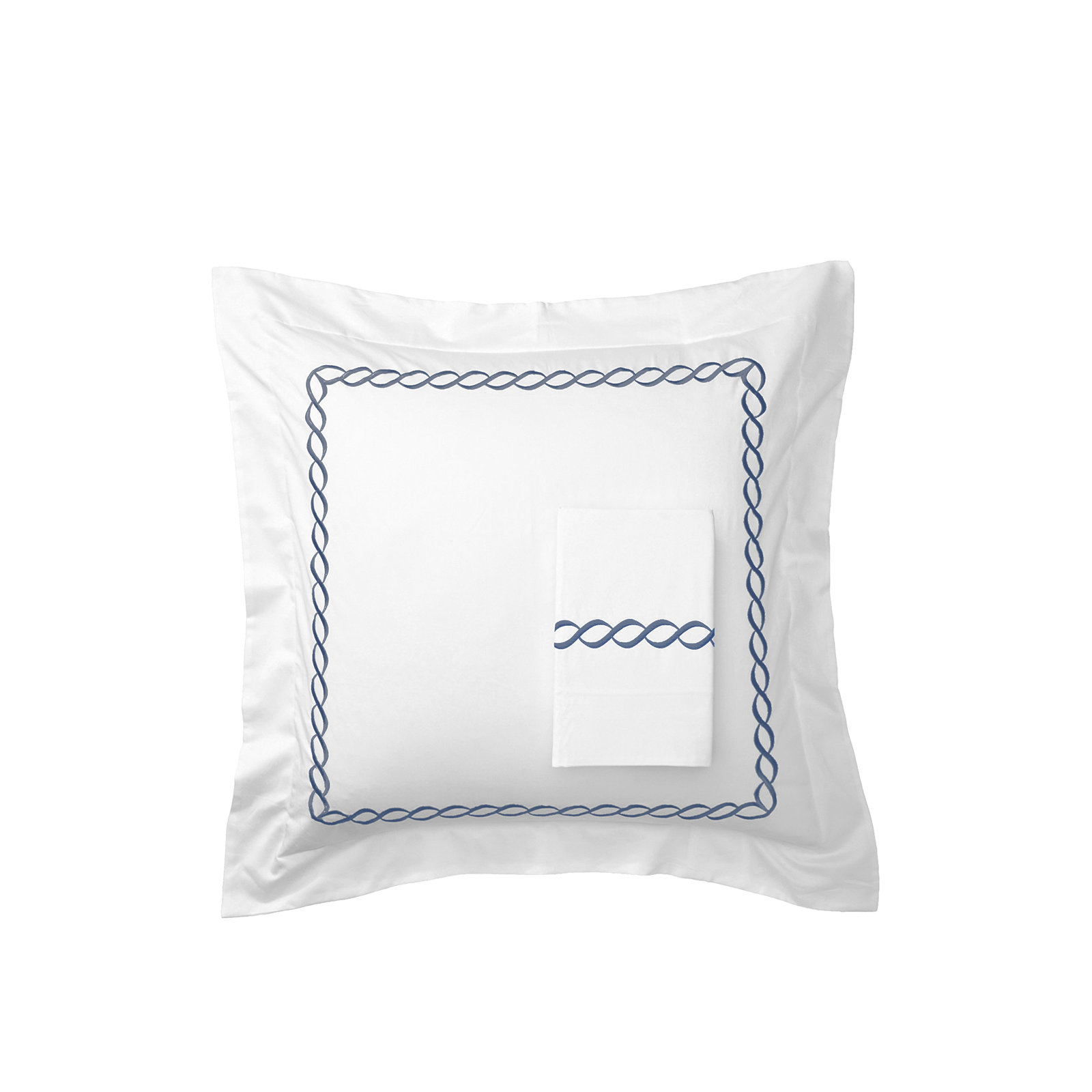 Aubrette Cotton Shams, Navy