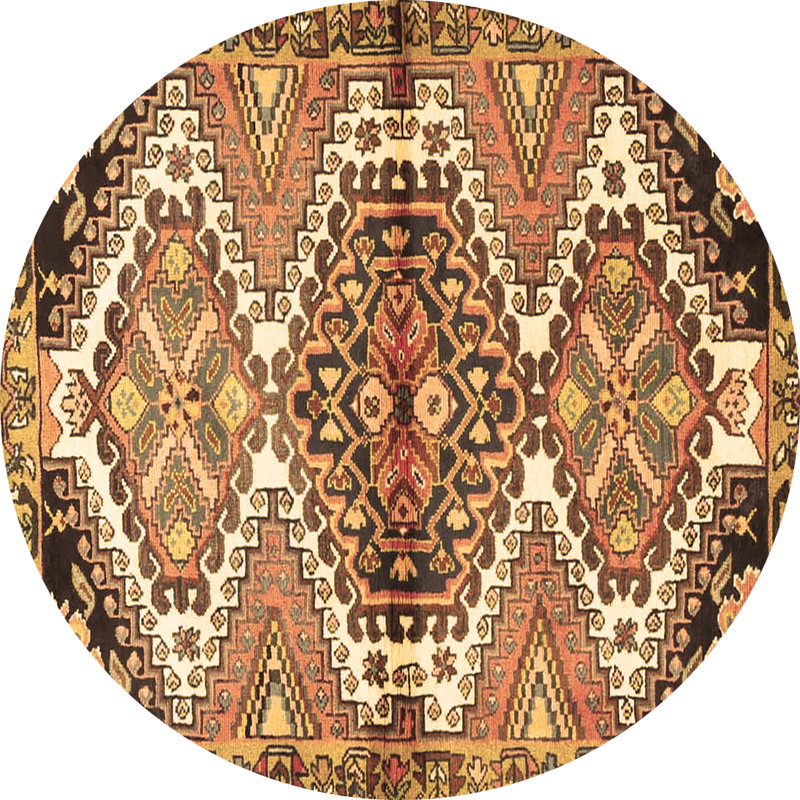 Mashud Performance Oriental Indoor Rug, Round 5'