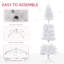 Grand arbre de Noël artificiel avec base en acier, blanc-210945221