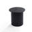 Compact Size Round Side Table with Black Fluted Fir & MDF Wood Accent
