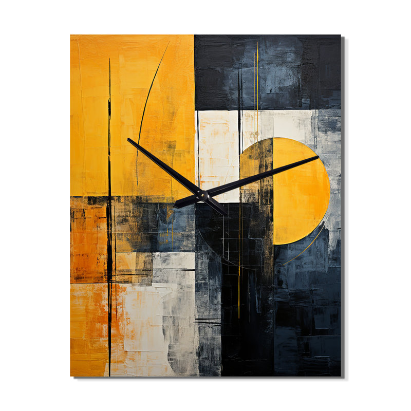 Lemon Loops Abstract Shapes - Horloge murale formes abstraites, Petit