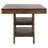 Ferrara Walnut 2-Drawer Counter Height Table