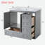 Meuble-lavabo autoportant avec lavabo en céramique, 4 tiroirs et armoire-1511384672