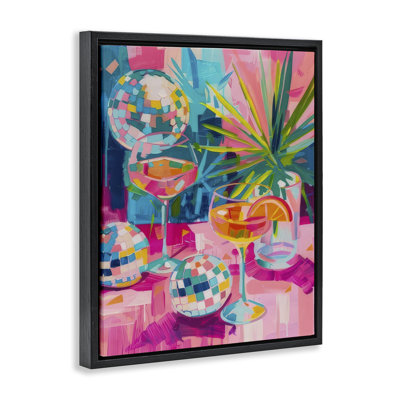  Dazzling Disco Cocktails Canvas Wall Art by LSR Design Studio