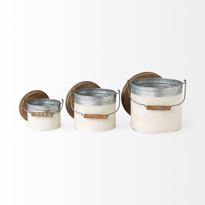 Ensemble de pots de cuisine en métal 3 pièces