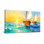 Voiliers nautiques et de plage sur un océan turquoise au coucher du soleil