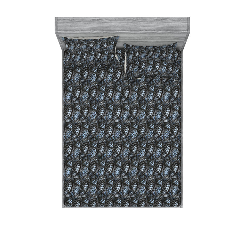 Drap-housse et taie décorative Ambesonne, Ensemble de draps très grand californien avec 2 t