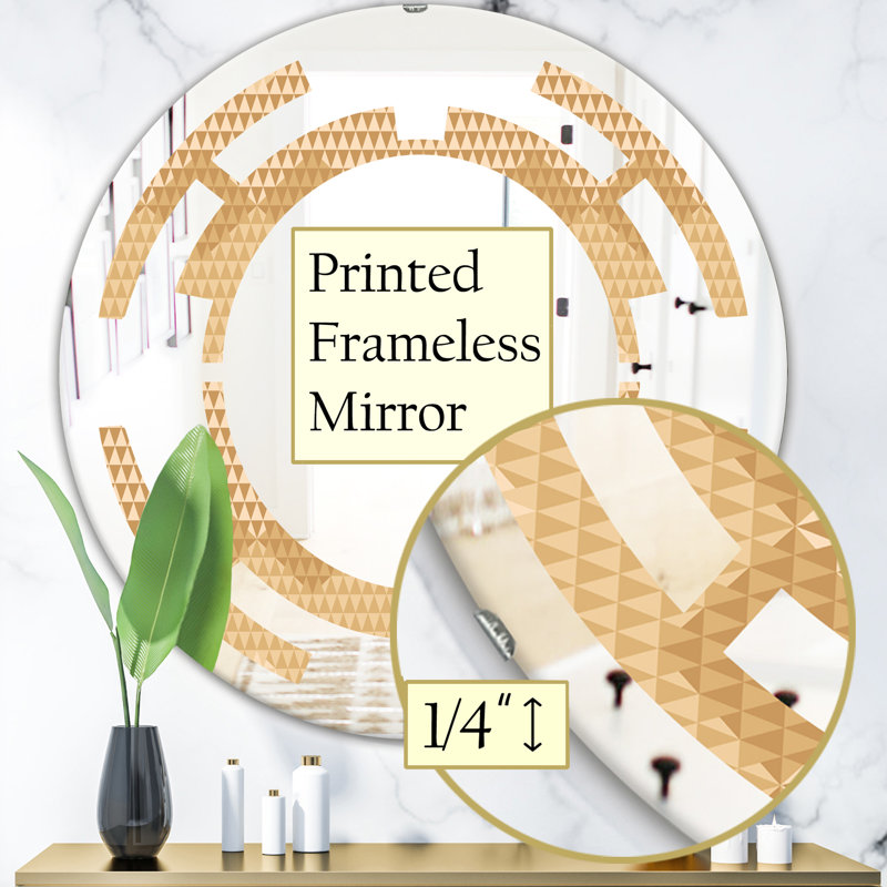 Miroir mural triangulaire, 31,5 po x 31,5 po