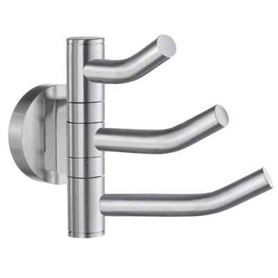 Wall mounted triple robe hook 