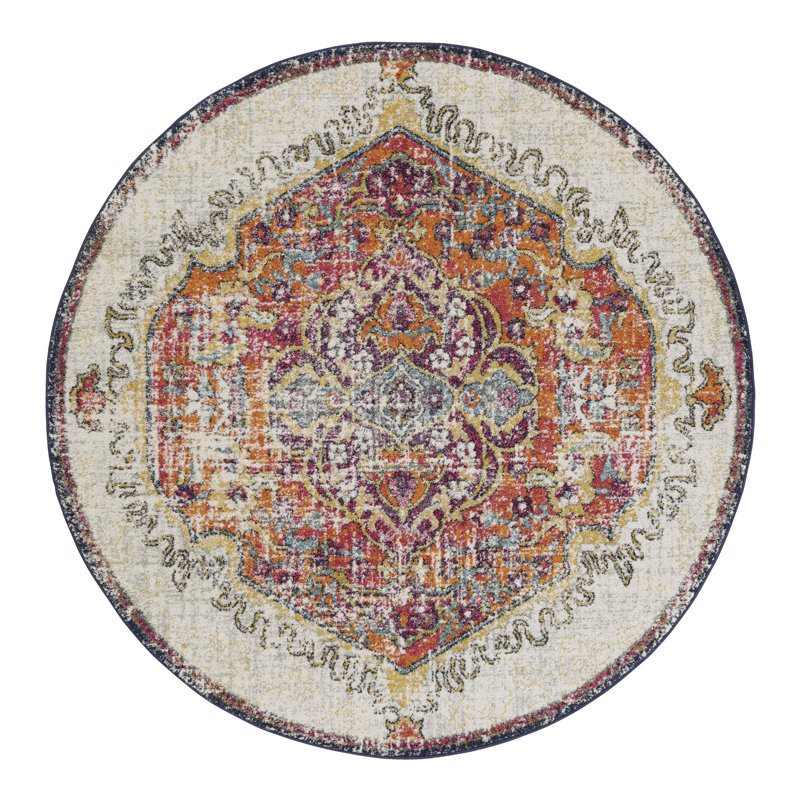 Oriental Area Rug, Round 152cm