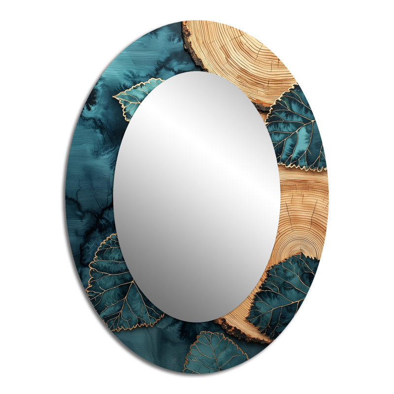 Miroir mural Agate River Of Leaves, 40 po x 30 po