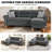 Reversible 2-piece Sectional Sofa With Chaise & Velvet Upholstery-688264465