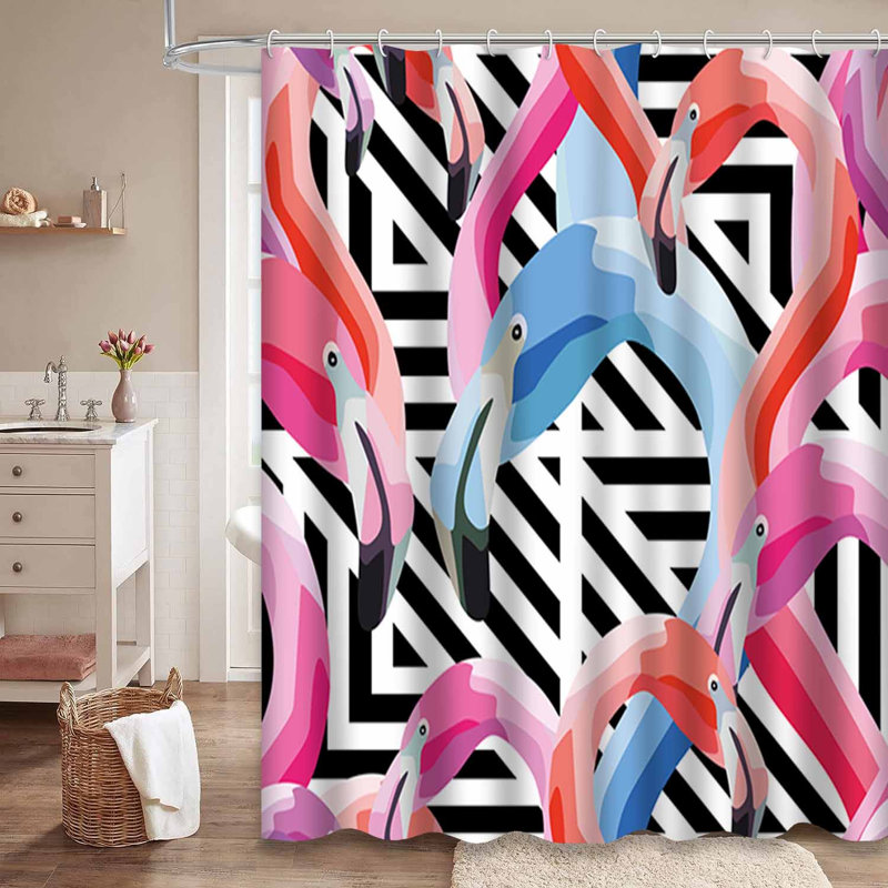 Rideau de douche imperméable avec 12 crochets, L 72 po x l 78 po