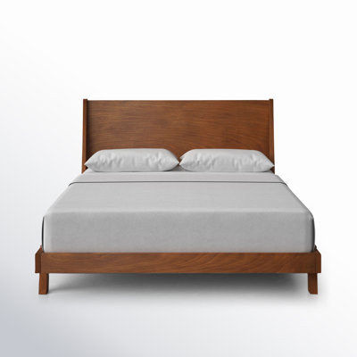 Juno Solid Wood Wingback Bed