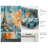 Abstract Eiffel Tower Wrapped Canvas Wall Art-1191765619