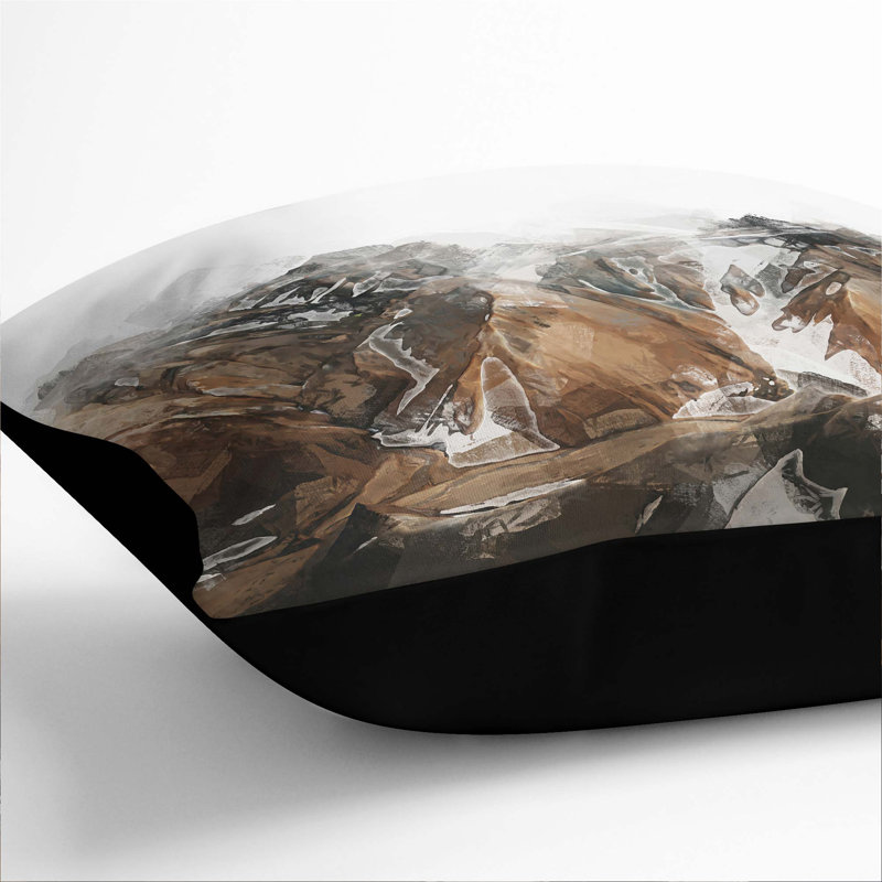 Square Cushion, Black, 55cm H x 55cm W x 20cm D
