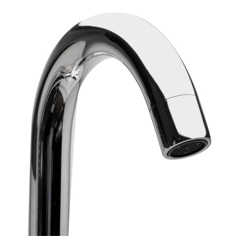 Robinet de robinet de baignoire à fixation sur le plancher à poignée simple avec pomme de douche à main, Chrome poli