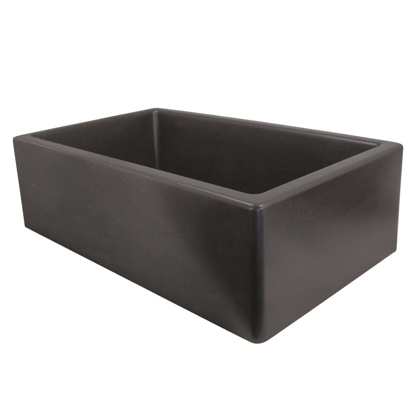 Plymouth 32.75'' L Single Basin Kitchen Sink, Titanium Gray