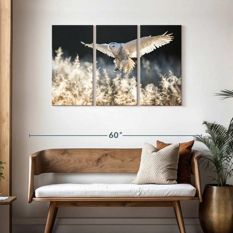 Snowy Owl Hunt, 28" H x 45" W