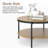 Sidney Round Coffee Table With 2-Tier Storage Shelves For Living Room-2061494277