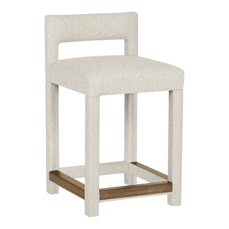 Thom Filicia 25.5'' Counter Stool, Hampton, Nomad Snow Crypton® Chenille