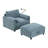 37" Single Sofa With Storage Ottoman