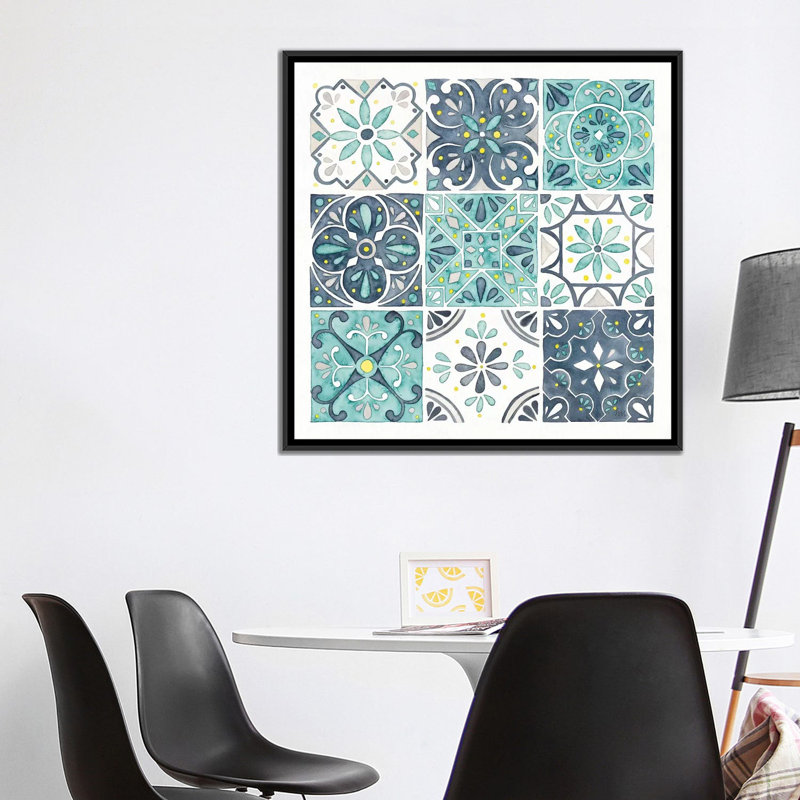 « jardin escapade pattern i » par laura marshall, reproduction d’impression sur toile tendue, H 12 po x l 12 po x P 1,5 po