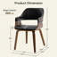 Chaise rembourrée Mid-Century en bois cintré avec accoudoirs-2064324648-2064324644