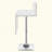 Alameda Chrome And White Adjustable Bar Stool