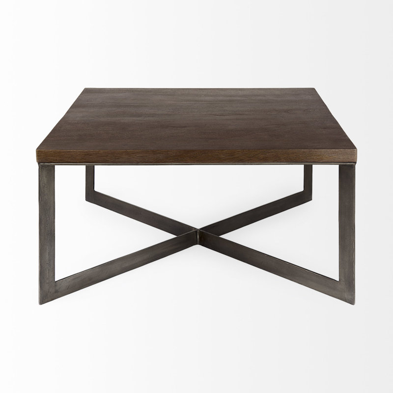 Coffee Table, Dark Brown Top/Brown Base