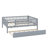 Daybed With Trundle And Fence Guardrails-1768352870