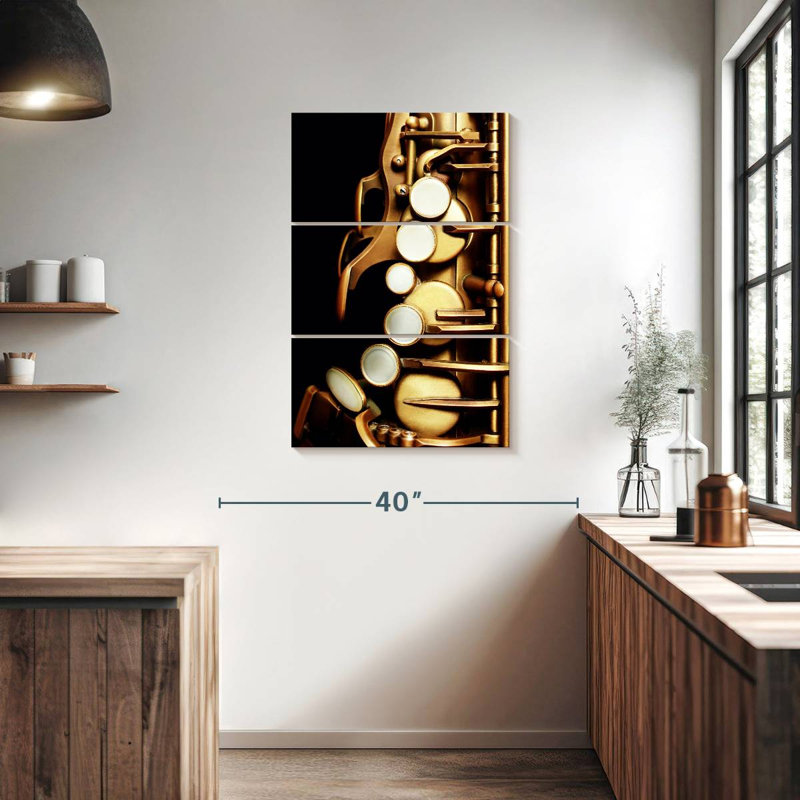 Saxophone Keys, 38" H x 24" W