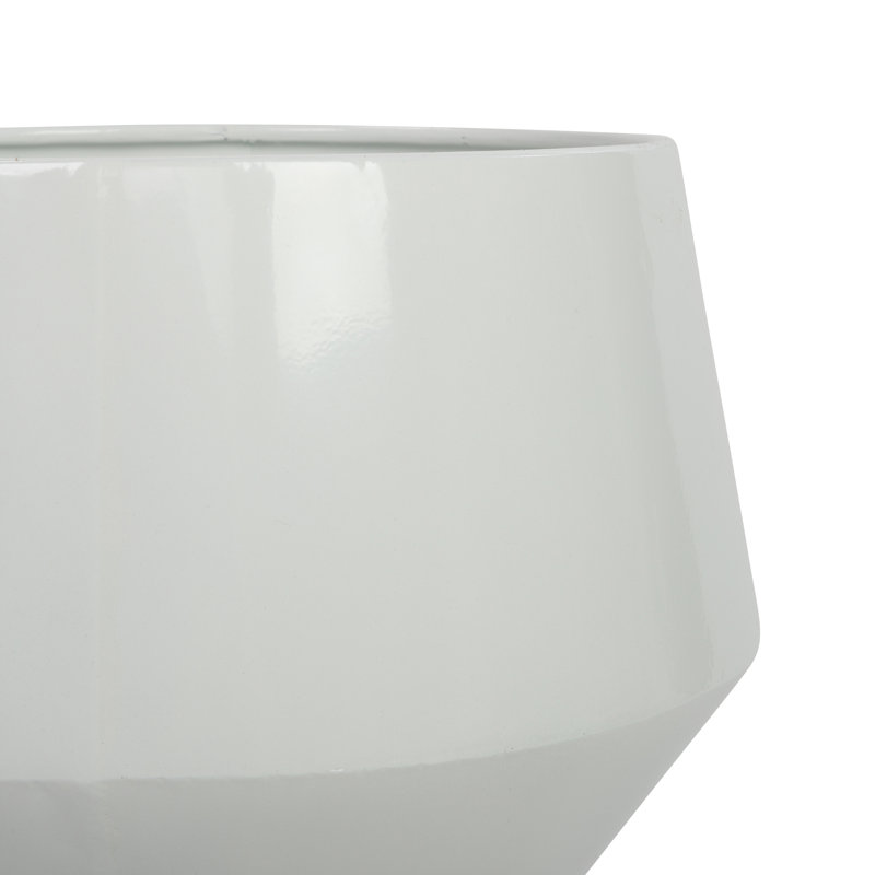 Ensemble de pots à fleurs d'intérieur en métal Huxley, Blanc / doré