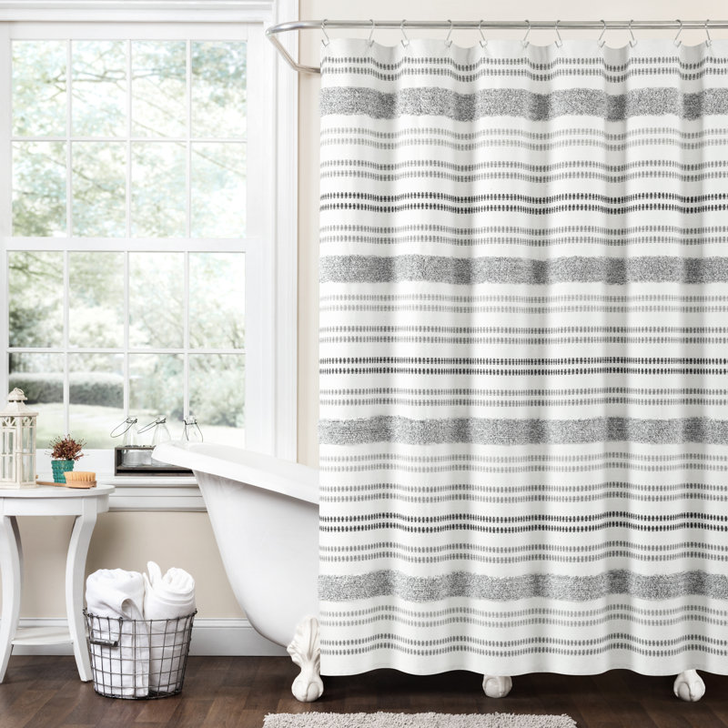 Rideau de douche rayé simple
