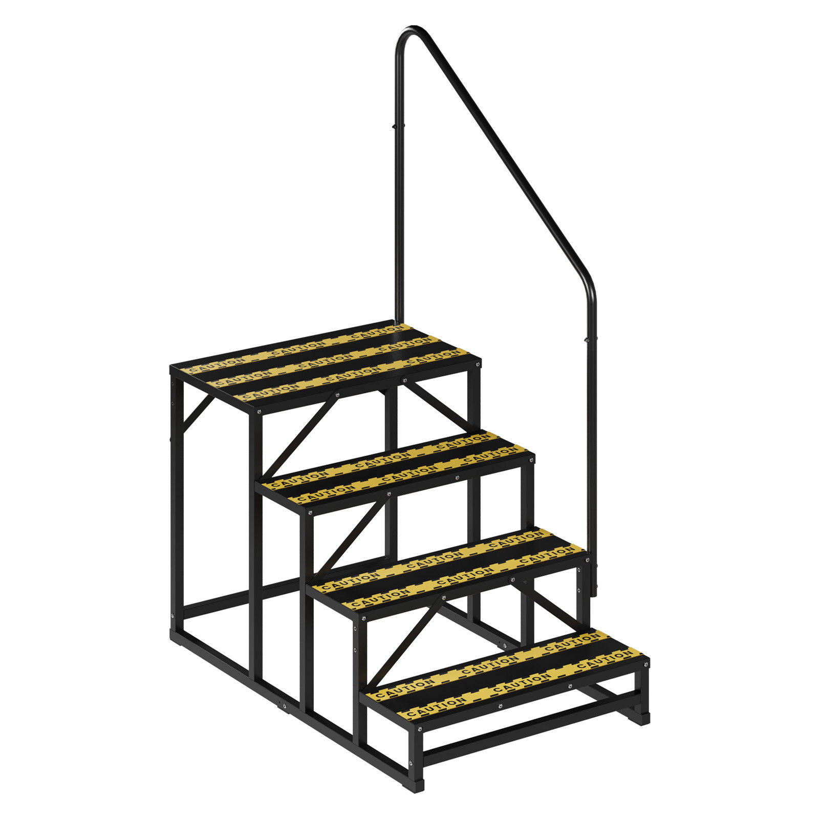 WFX Utility™ RV Steps with Handrail, 4 Steps NonSlip Hot Tub Steps