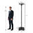 Portable 76" Modern Solar & DC Charging Lamp Post for Yard & RV Camping