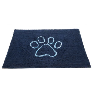 Petit tapis de porte pour chien sale gris brumeux DGS Pet Products 23 po x 16 po x 2 po