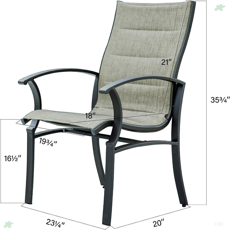 Ensemble de 2 chaises de patio en acier pour bistro