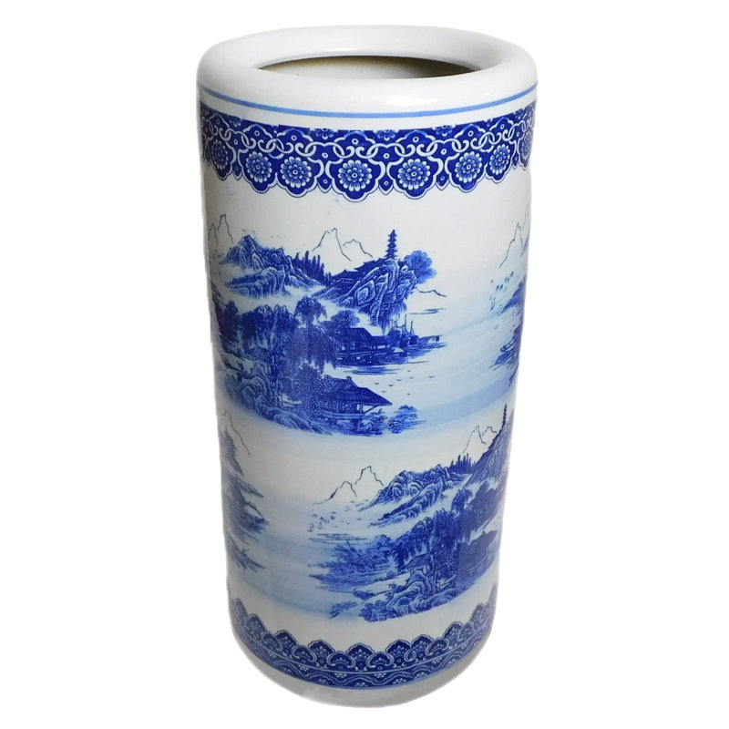  Rustic Chinese Porcelain Umbrella Stand